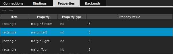"Custom properties in Connection View Custom Properties tab"