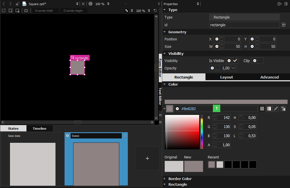 "Explicitly set properties"