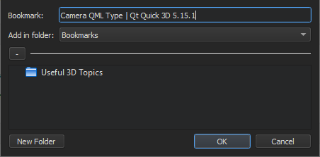"Add Bookmark dialog"