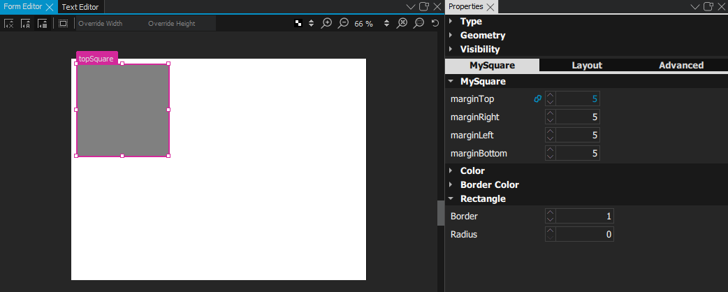 "Custom properties in Properties view"
