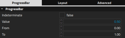 "Progress Bar properties"