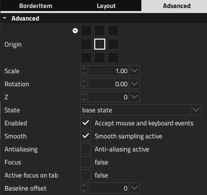 "Advanced item properties"