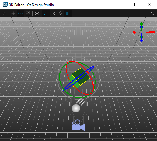 "3D Editor in rotate mode"